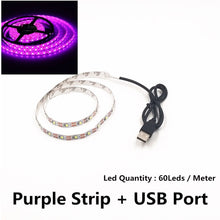 Load image into Gallery viewer, USB LED Strips SMD3528 light 5V adapter string Christmas desk Decor lamp tape For TV Background Lighting 5V 50CM 1M 2M 3M 4M 5M
