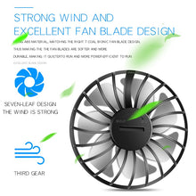Load image into Gallery viewer, Portable 1200 2000 mAre USB Mini Fan Neck Fan Rechargeable Small Portable Sports Fan light Usb Desk Hand Air Conditioner cooler