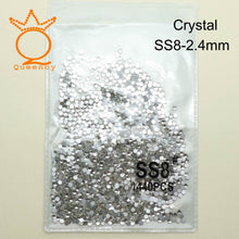 Load image into Gallery viewer, 1440pcs Glass 3D Rhinestones For Nail Art Design Gems Nail Decorations Crystal Strass AB Stones SS3-SS10