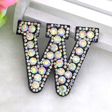Load image into Gallery viewer, A-Z 1pcs Rhinestone English Alphabet Letter Applique 3D Iron On letters Patch For Clothing Badge Paste For Clothes Bag Shoes