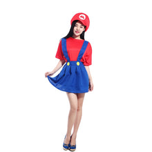 Load image into Gallery viewer, Cosplay Adults and Kids Super Mario Bros Cosplay Dance Costume Set Children Halloween Party MARIO & LUIGI Costume for Kids Gifts