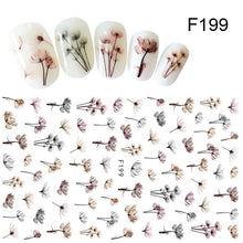 Load image into Gallery viewer, Flower Series Nail Water Decal Stickers Sakura Daisy Lavender Floral Pattern Transfer Sticker Nail Art Decoration