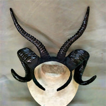 Load image into Gallery viewer, Handmade Sheep horn Headband Hairband Accessory Demon Evil Gothic Lolita Cosplay Halloween Headwear Prop