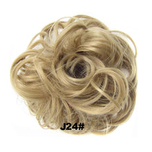 Load image into Gallery viewer, Delice Women's Wrap On Messy Bun Curly Scrunchie Chignon With Rubber Band Brown Black Synthetic Hair Ring