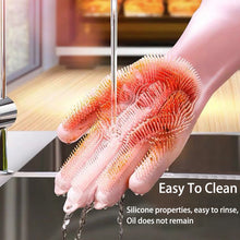 Load image into Gallery viewer, 1 Pair Dishwashing Gloves Silicone Dish Washing Gloves Kitchen Silicone Cleaning Household Tools for Clean Car Pet Brush Glove
