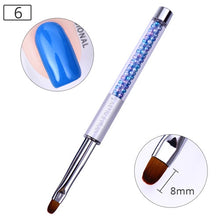 Load image into Gallery viewer, NICOLE DIARY UV Gel Brush Liner Painting Pen Acrylic Drawing Brush for Nails Gradient Rhinestone Handle Nail Art Tool