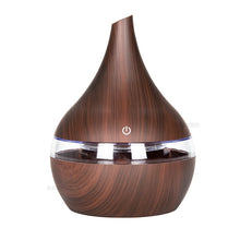 Load image into Gallery viewer, KBAYBO 300ml USB Electric Aroma air diffuser wood grain Ultrasonic air humidifier cool mist maker with 7 colors lights for home