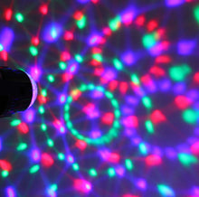 Load image into Gallery viewer, Sound Activated Rotating Disco Ball DJ Party Lights 3W 3LED RGB LED Stage Lights For Christmas Wedding sound party lights