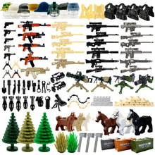 Load image into Gallery viewer, WW2 Military Weapon Building Blocks Pack MOC Army Accessories lots Soldier Figures Gun City Police SWAT Team Dogs Toys For Boys