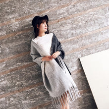 Load image into Gallery viewer, Mingjiebihuo Korean new fashion long scarf shawl female autumn and winter new color mixed wild warm thick fringed scarf