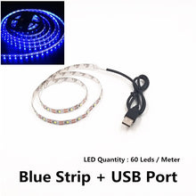 Load image into Gallery viewer, USB LED Strips SMD3528 light 5V adapter string Christmas desk Decor lamp tape For TV Background Lighting 5V 50CM 1M 2M 3M 4M 5M