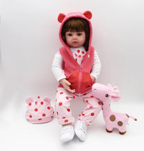 Load image into Gallery viewer, bebe doll reborn toddler 47cm soft silicone reborn baby dolls soft body lifelike menina Christmas surprice girl gifts doll
