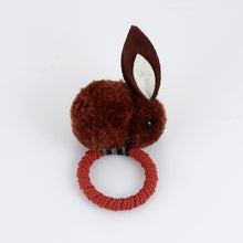 Load image into Gallery viewer, Cute animal hair ball rabbit hair ring female rubber band elastic hair bands Korean headwear children hair Accessories ornaments