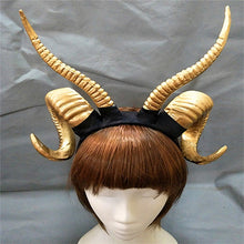 Load image into Gallery viewer, Handmade Sheep horn Headband Hairband Accessory Demon Evil Gothic Lolita Cosplay Halloween Headwear Prop