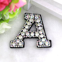 Load image into Gallery viewer, A-Z 1pcs Rhinestone English Alphabet Letter Applique 3D Iron On letters Patch For Clothing Badge Paste For Clothes Bag Shoes