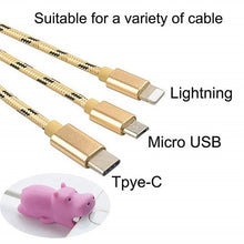 Load image into Gallery viewer, 1 pcs Animal Cable bites Protector for Iphone protege cable buddies cartoon Cable bites kabel diertjes Phone holder Accessory