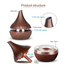 Load image into Gallery viewer, buy one get one free Aroma Air Humidifier Wood Aroma Essential Oil Diffuser Ultrasonic Humidifier cool Mist Maker for Home Spa