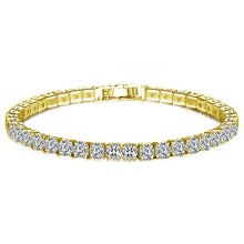 Load image into Gallery viewer, Liuyuwei Fashion Cubic Zirconia Tennis Bracelet & Bangle Gold Silver Color Charm Bracelet For Women Bridal Wedding Party Jewelry