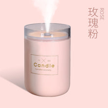 Load image into Gallery viewer, 280ML Ultrasonic Air Humidifier Candle Romantic Soft Light USB Essential Oil Diffuser Car Purifier Aroma Anion Mist Maker 2019