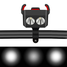 Load image into Gallery viewer, 3 Modes Bicycle Light Cycling Phone Holder Bike Headlight Mobile Phone Bracket USB Rechargeable Bicycle Holder Front Lamp #2