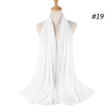 Load image into Gallery viewer, women plain bubble chiffon scarf hijab wrap printe solid color shawls headband muslim hijabs scarves/scarf 60 colors