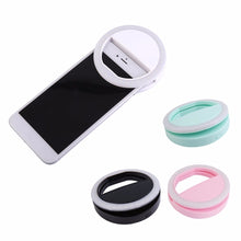 Load image into Gallery viewer, Mobile Phone Light Clip Selfie LED Auto Flash For Cell Phone Smartphone Round Portable Selfie Flashlight Makeup Mirror