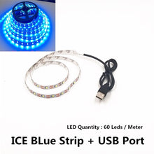 Load image into Gallery viewer, USB LED Strips SMD3528 light 5V adapter string Christmas desk Decor lamp tape For TV Background Lighting 5V 50CM 1M 2M 3M 4M 5M