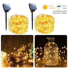 Load image into Gallery viewer, Solar String Light 10m 20m 100LED Silver wire Fairy Tale Indoor Outdoor Waterproof led Light Garden Family Ball Party Christmas
