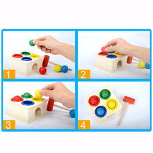 Load image into Gallery viewer, 1Set Wooden Hammering Ball Hammer Box Children Fun Playing Hamster Game Toy Early Learning Educational Toys