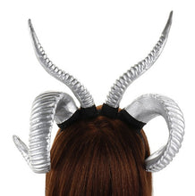Load image into Gallery viewer, Handmade Sheep horn Headband Hairband Accessory Demon Evil Gothic Lolita Cosplay Halloween Headwear Prop