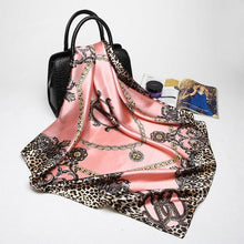 Load image into Gallery viewer, Fashion Scarves for Women Shawl Print Silk Satin Hijab Scarf Female Bandana 90*90cm Luxury Brand Square Shawls Scarfs For Ladies