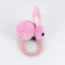Load image into Gallery viewer, Cute animal hair ball rabbit hair ring female rubber band elastic hair bands Korean headwear children hair Accessories ornaments