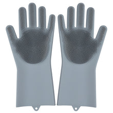 Load image into Gallery viewer, 1 Pair Dishwashing Gloves Silicone Dish Washing Gloves Kitchen Silicone Cleaning Household Tools for Clean Car Pet Brush Glove