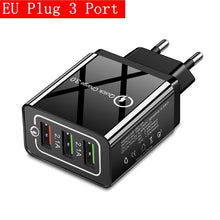 Load image into Gallery viewer, 48W Quick Charger 3.0 USB Charger for Samsung A50 A30 iPhone 7 8 Xiaomi mi9 Tablet QC 3.0 Fast Wall Charger US EU UK Plug Adapte