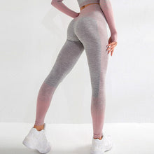 Load image into Gallery viewer, X-HERR Seamless High Waist Sport Workout Tights Striped Running Gym Fitness Yoga Tight Active Leggings