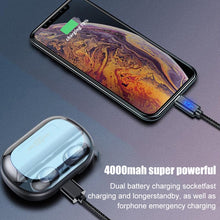 Load image into Gallery viewer, V11 TWS 5.0 Bluetooth Headphones 9D Stereo Wireless earphones IPX7 Waterproof headsets Sport earburd 4000mAh case Power Bank V12