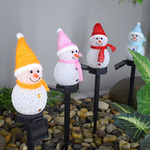 Load image into Gallery viewer, 2021 New Solar Snowman Led Lamp Decoration Christmas Cartoon Snowman Solar Light Ground Light Landscape Garden Lamp