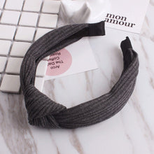 Load image into Gallery viewer, Knot Cross Tie Solid 1 PC Fashion Hair Band Hairband Knitted rib Girls Bow Hoop Hair Accessories Velvet Twist Headband