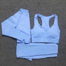 Load image into Gallery viewer, 10 Colors Yoga Set Vital Fitness Sports Suit Women Seamless Leggings Sports Bra+Long Sleeve Crop Top Running Gym Clothing Femme