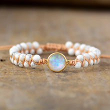 Load image into Gallery viewer, Stone Wrap Bracelets Femme Amethysts Opal String Braided Yoga Friendship Bracelet Bangle Bohemian Jewellery