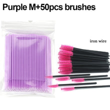 Load image into Gallery viewer, Eyelash Extension Disposable Eyebrow brush Mascara Wand Applicator Spoolers Eye Lashes Cosmetic Brushes Set makeup tools