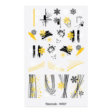 Load image into Gallery viewer, 1Pcs 3D Nail Sticker Christmas Holographics Snowflake For Gold Silver Nail Art Stickers DIY Nail Art Decoration Decals