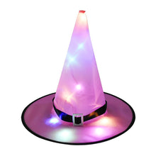 Load image into Gallery viewer, 1pc Halloween Decoration Witch Hats LED Lights Cap Halloween Costume Props Outdoor Tree Hanging Ornament Home Glow Party Decor