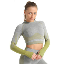 Load image into Gallery viewer, X-HERR Seamless High Waist Sport Workout Tights Striped Running Gym Fitness Yoga Tight Active Leggings