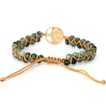 Load image into Gallery viewer, Vintage Leather Bracelets natural Stone Wrap Bracelets for men and Women tree Boho Friendship Bracelet Handmade Jewelry