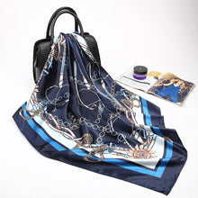 Load image into Gallery viewer, Fashion Scarves for Women Shawl Print Silk Satin Hijab Scarf Female Bandana 90*90cm Luxury Brand Square Shawls Scarfs For Ladies