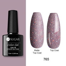 Load image into Gallery viewer, UR SUGAR Nude Glitter Gel Nail Polish Varnish Pink Rose Gold Shimmer Soak Off UV LED Nails Gel varnish 7.5ml
