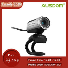 Load image into Gallery viewer, AUSDOM AW615 HD Web Camera With Microphone USB 2.0 1080P Webcam PC for Laptop Live Broadcast Video Conference Work Computer
