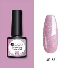 Load image into Gallery viewer, UR SUGAR Nude Glitter Gel Nail Polish Varnish Pink Rose Gold Shimmer Soak Off UV LED Nails Gel varnish 7.5ml