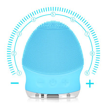 Load image into Gallery viewer, Sonic Face Cleansing Brush Silicone Facial Cleaner Facial Cleansing Brush Deep Pore Cleaning Face Massage Mini Face Care Tool